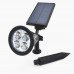 FixtureDisplays® Solar Light Solar Powered LED Adjustable Spotlight Wall Light Landscape Light Bright and Dark Sensing Auto On/Off  Night Lights 18342